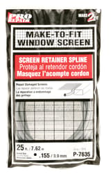 Prime-Line 0.16 in. D X 300 in. L Screen Spline