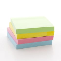 Bazic Products 3 in. W X 3 in. L Assorted Pastel Sticky Notes 12 pad