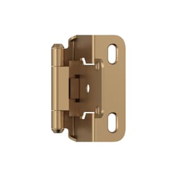 Amerock 1-1/2 in. W X 2-1/4 in. L Champagne Bronze Steel Overlay Hinge 2 pk