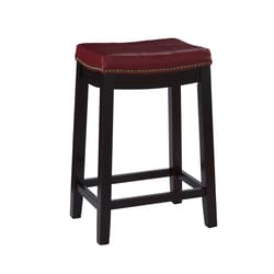 Linon Home Decor Red Polyurethane Barstool 24 in.