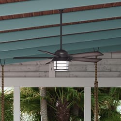 Hunter Key Biscayne 54 in. Weathered Zinc CFL Outdoor Ceiling Fan