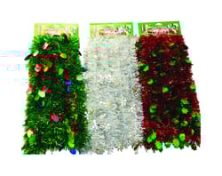 FC Young Multicolored Assorted Garland Tinsel Garland 8 in.