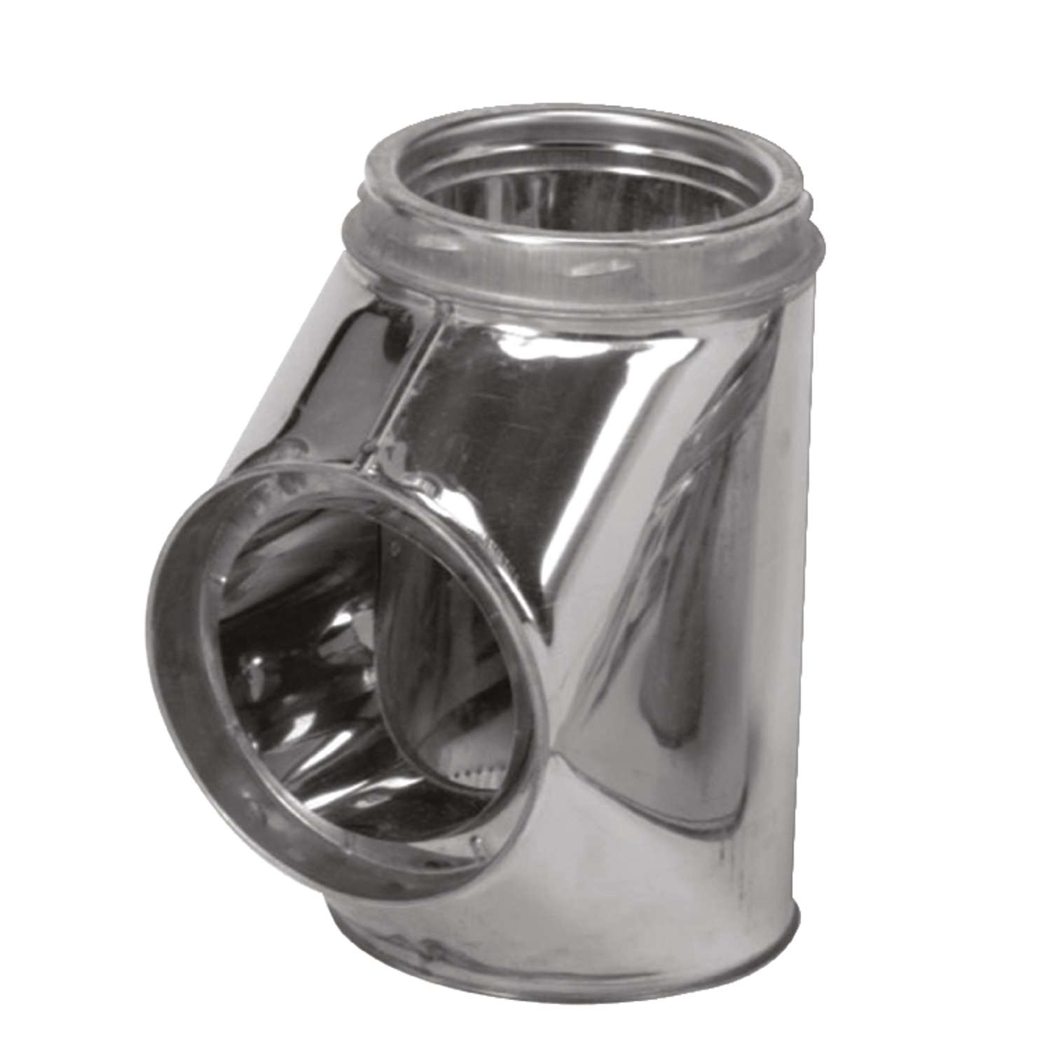 Selkirk 12-3/4 in. X 6-3/8 in. X 6-3/8 in. Stainless Steel Stove Pipe Tee  Cap Flow Tee - Ace Hardware