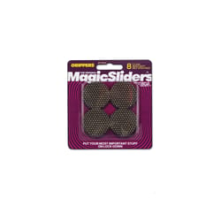 Magic Sliders Nylon Self Adhesive Gripper Pad Black Round 1-1/2 in. W X 1-1/2 in. L 1 pk