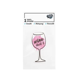 StickerYou Wine About It Sticker Vinyl 1 pk