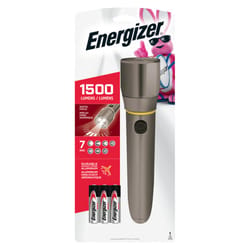 Energizer 1500 lm Silver LED Flashlight AA Battery