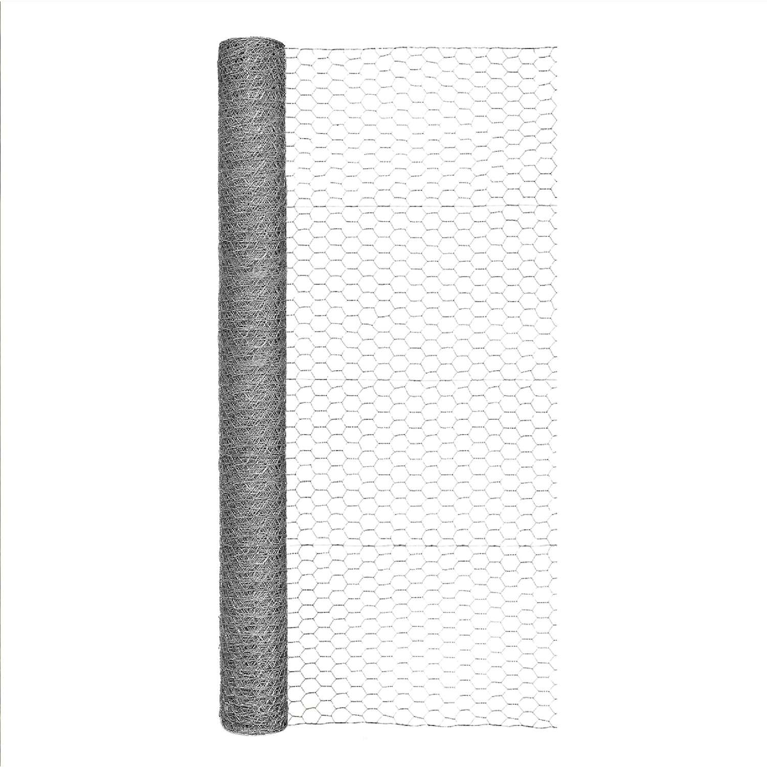 Garden Craft 48 in. H X 50 ft. L 20 Ga. Silver Poultry Netting Ace