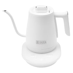 Haden Gooseneck Ivory Mid Century Modern Stainless Steel 0.6 L Electric Tea Kettle