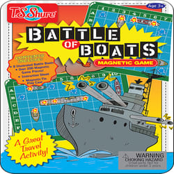T.S. Shure Battle Boats Magnetic Game Tin Multicolor