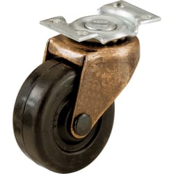 Shepherd Hardware 2 in. D Swivel Soft Rubber Caster Wheel w/Plate 80 lb 2 pk