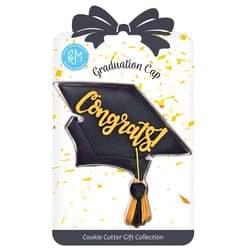 R&M International Corp 5 in. L Graduation Cap Cookie Cutter Silver 1 pc