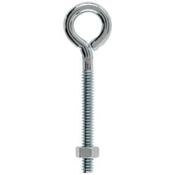 Hampton 3/16 in. X 2.5 in. L Zinc-Plated Steel Eyebolt Nut Included