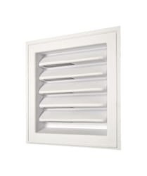 Master Flow 12 in. W X 12 in. L White Plastic Wall Louver