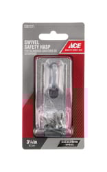 Ace Galvanized Steel 3-1/4 in. L Swivel Staple Safety Hasp 1 pk