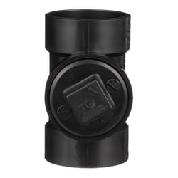 Charlotte Pipe 3 in. Hub X 3 in. D Hub ABS Flush Cleanout Tee