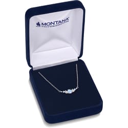 Montana Silversmiths Women's Refined Grace Opal Crystal Silver Necklace Water Resistant