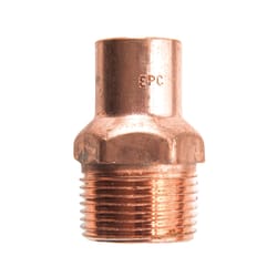 NIBCO 3/8 in. Copper X 1/2 in. D MIP Copper Pipe Adapter 1 pk