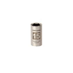 Craftsman 15 mm S X 1/2 in. drive S Metric 6 Point Standard Socket 1 pc