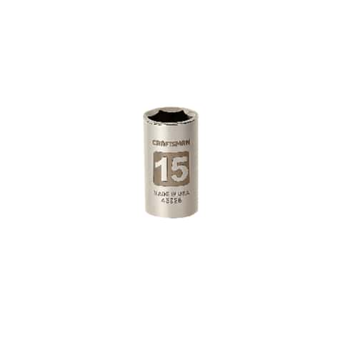 Craftsman 15 mm Metric 6 Point Standard Socket, 1/2 in. Drive Craftsman 15 mm Metric 6 Point Standard Socket, 1/2 in. Drive