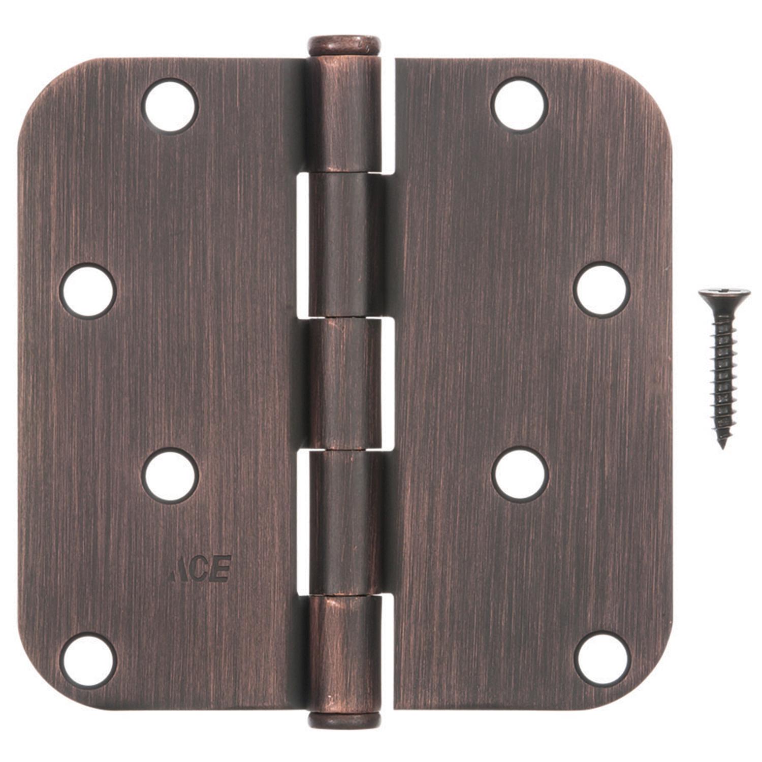Ace 4 in. L Oil Rubbed Bronze Residential Door Hinge 3 pk - 01-3550-460 - Hardware Accessories  sku 01-3550-460