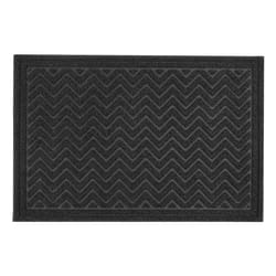 Superio Brand 24 in. W X 35 in. L Black Large Chevron Coir Door Mat