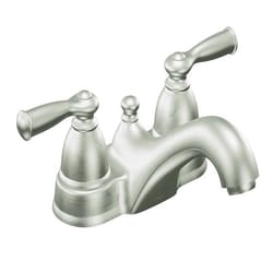 Moen Banbury Brushed Nickel Traditional Bathroom Faucet 4 in.