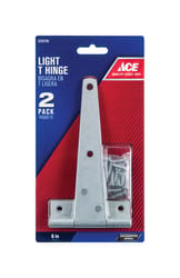 Ace 6 in. L Galvanized Light Duty T Hinge 2 pk