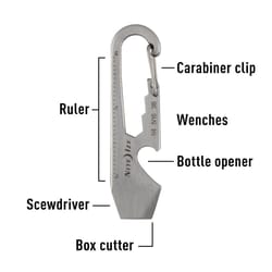 Nite Ize DoohicKey 1.8 in. D Stainless Steel Silver DoohicKey Multi Key Tool