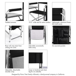 Picnic Time Oniva Black Folding Chair