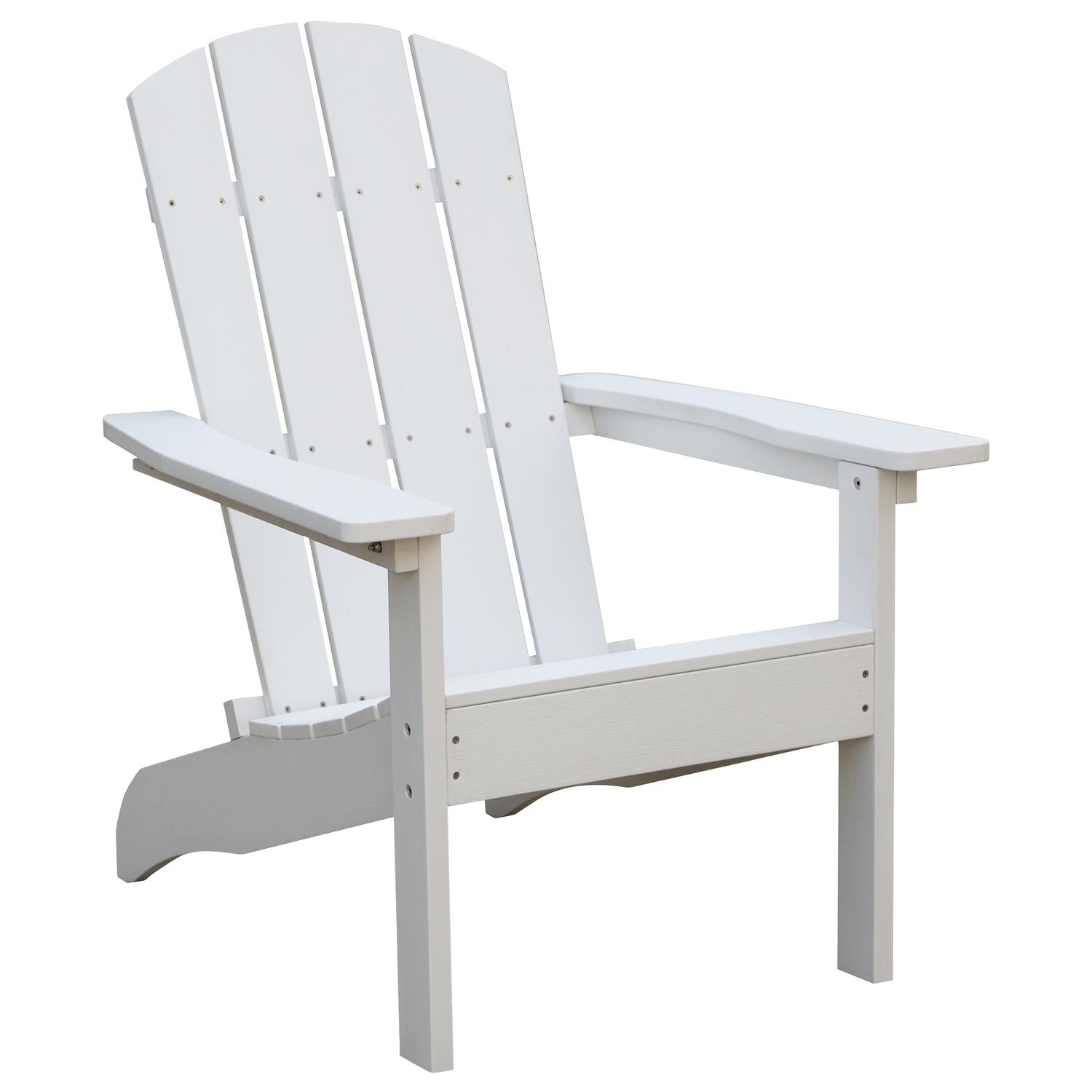 Living Accents White Resin Frame Adirondack Chair Ace Hardware