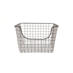 Spectrum Scoop 13 in. L X 12 in. W X 8 in. H Gray Wire Basket