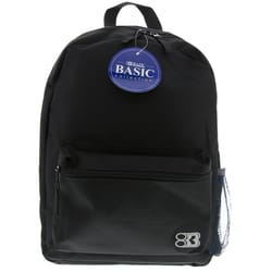 Bazic Products Basic Collection Black Backpack 16 in. H X 5 in. W