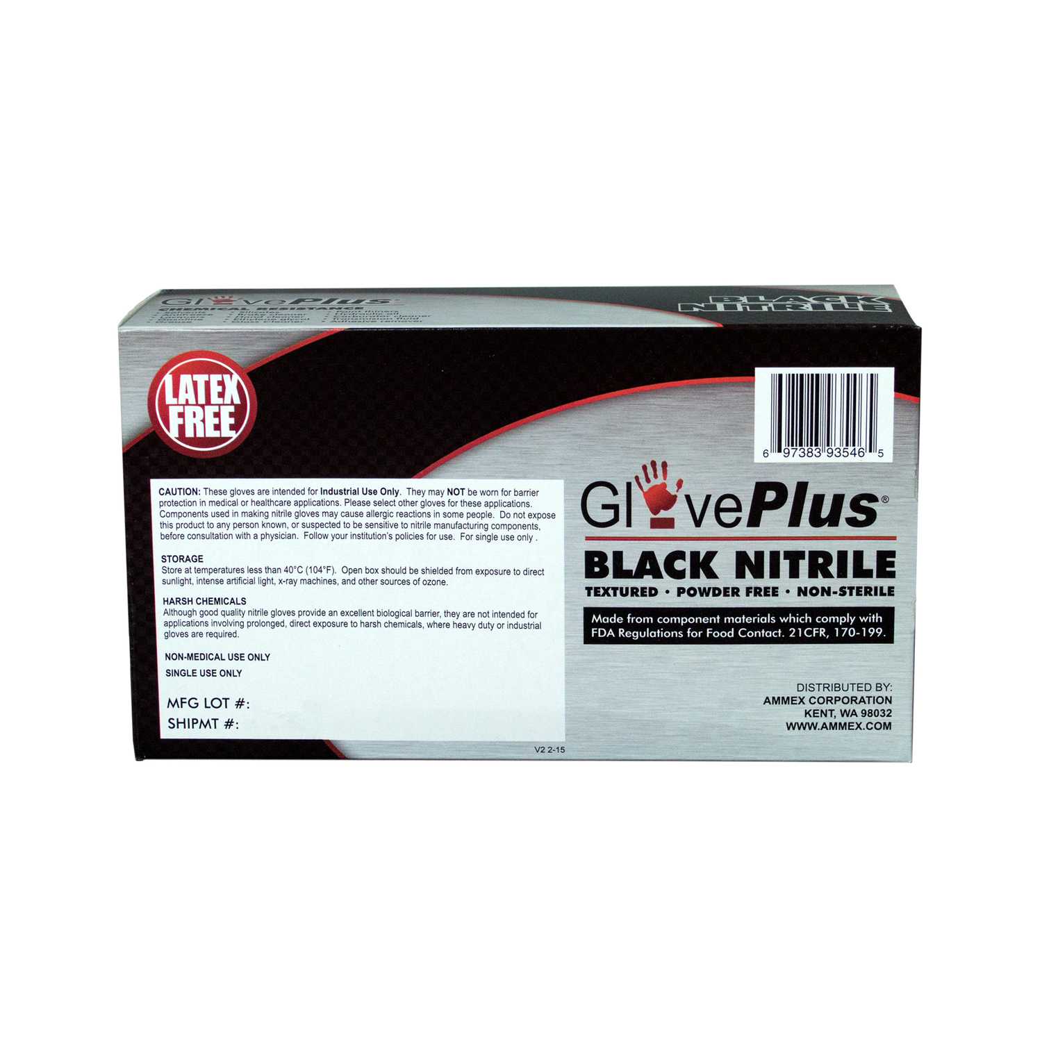 GlovePlus Nitrile Disposable Gloves XL Black 100 pk Ace Hardware