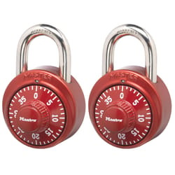 Master Lock 1-7/8 in. W Stainless Steel 3-Dial Combination Padlock