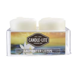 Candle Lite White Saltwater Lotus Scent Votive Candles