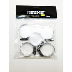 FOREVERBOLT 13/16 in to 1-3/4 in. SAE 20 Silver Hose Clamp Stainless Steel Band