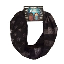 John Boy Blackout American Flag Tubular Seamless Bandana Black/Gray One Size Fits All