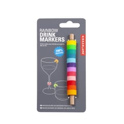 Kikkerland Design Assorted Silicone Rainbow Glass Markers