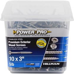 HILLMAN Power Pro No. 10 in. X 3 in. L Stainless Steel Star Flat Head Premium Deck Screws 5 lb 330 p