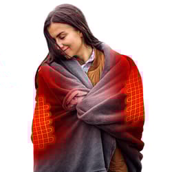 ActionHeat Heated Blanket 3 settings Gray 50 in. W X 60 in. L
