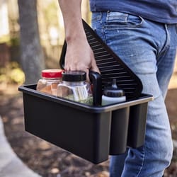 Weber Works Caddy with Tray Lid Black Accessory Organizer