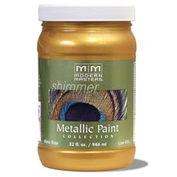 Modern Masters Shimmer Satin Iridescent Gold Metallic Paint 1 qt