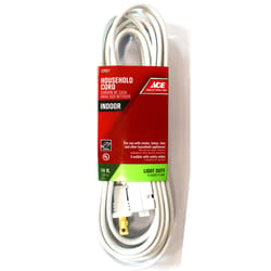 Ace Indoor 15 ft. L White Extension Cord 16/2 SPT-2