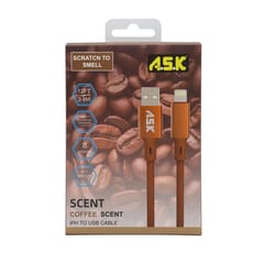 A.S.K Lightning to USB Cable 12 ft. Brown