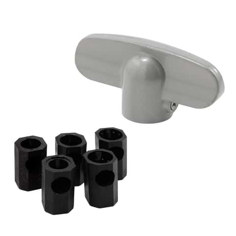 Prime-Line 2.4 in. L Painted White Zinc Universal Casement Tee Handles 2 pk