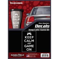 Decalcomania Keep Calm and Game On Car Sticker Vinyl 1 pk