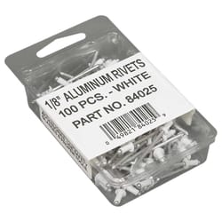 Amerimax 1/8 in. D X 1/8 in. Aluminum Blind Rivets White 100 pk