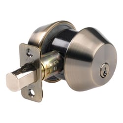 Ace Antique Brass Chrome Double Cylinder Deadbolt