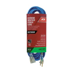 Ace Outdoor 25 ft. L Blue Extension Cord 16/3 SJOW