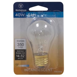 Westinghouse 40 W A15 A-Line Incandescent Fan Light Bulb E26 (Medium) White 1 pk